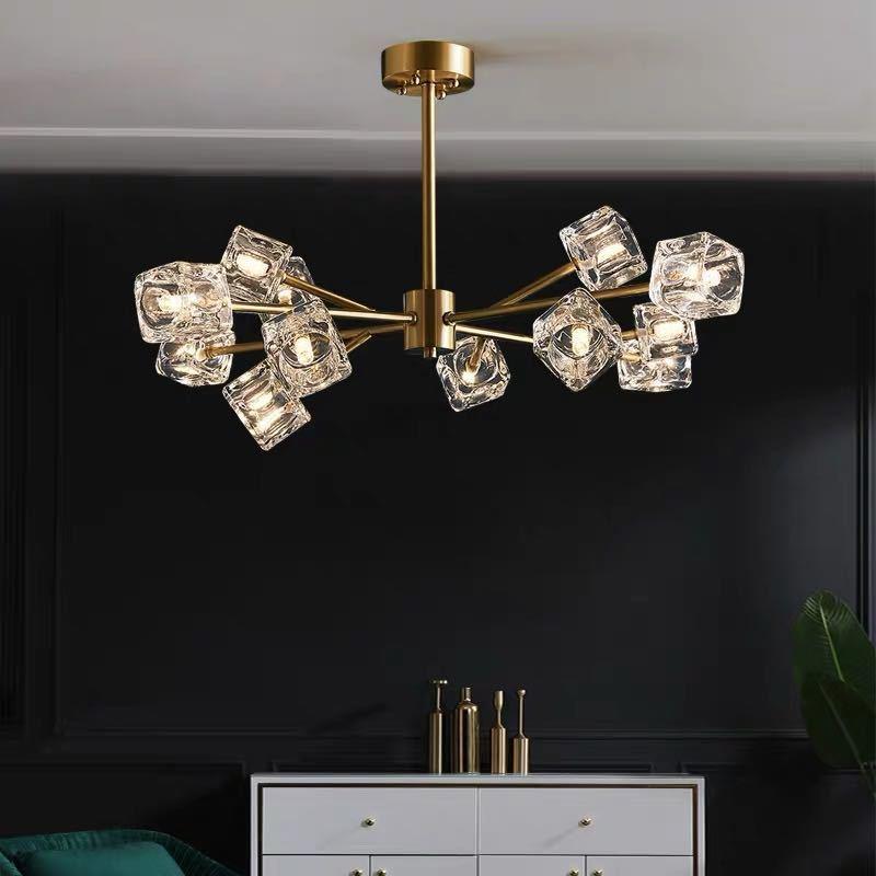 A01659 高級ペンダントライト．洋風照明　シャンデリア　北欧デザイン シーリングライト不可 水晶天井照明 9灯