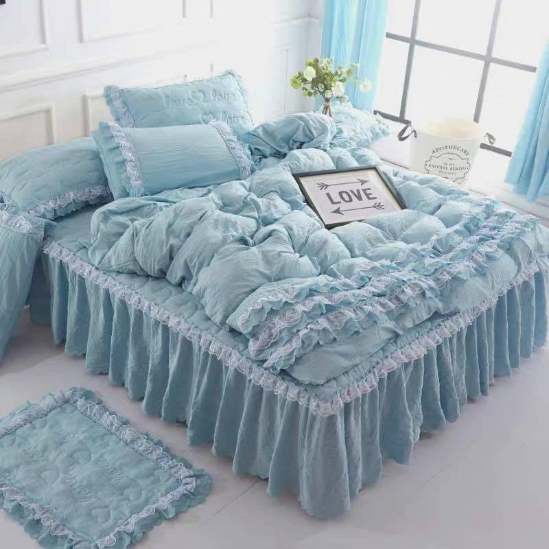 A35075 ワイドダブル ベッド用品4点セット 寝具 ボックスシーツ 枕