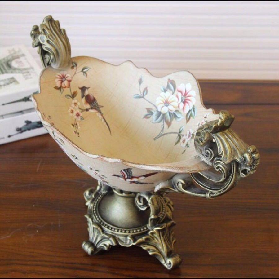 骨董品 フルーツ柄 金皿 フルーツ盛り皿 アンティーク 盛り皿 高級果物