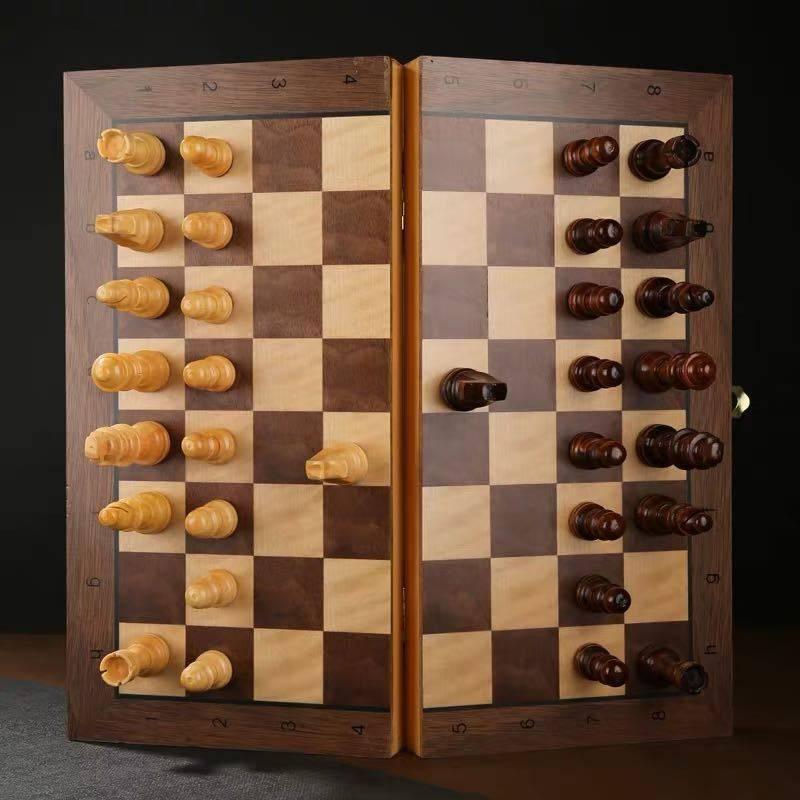 A11952 チェスセット チェスボード 木製 折り畳み式 おもちゃ 知 A11952 チェスセット チェスボード 木製 折り畳み式 おもちゃ 知