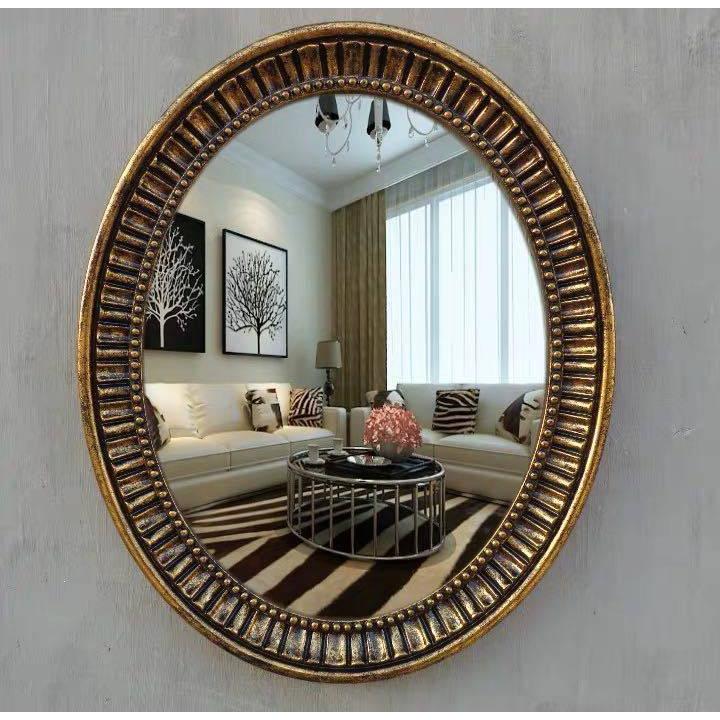 A02193 豪華鏡 壁掛け鏡 アンティーク調 壁掛け ．壁掛けミラー ウォールミラー 55x68