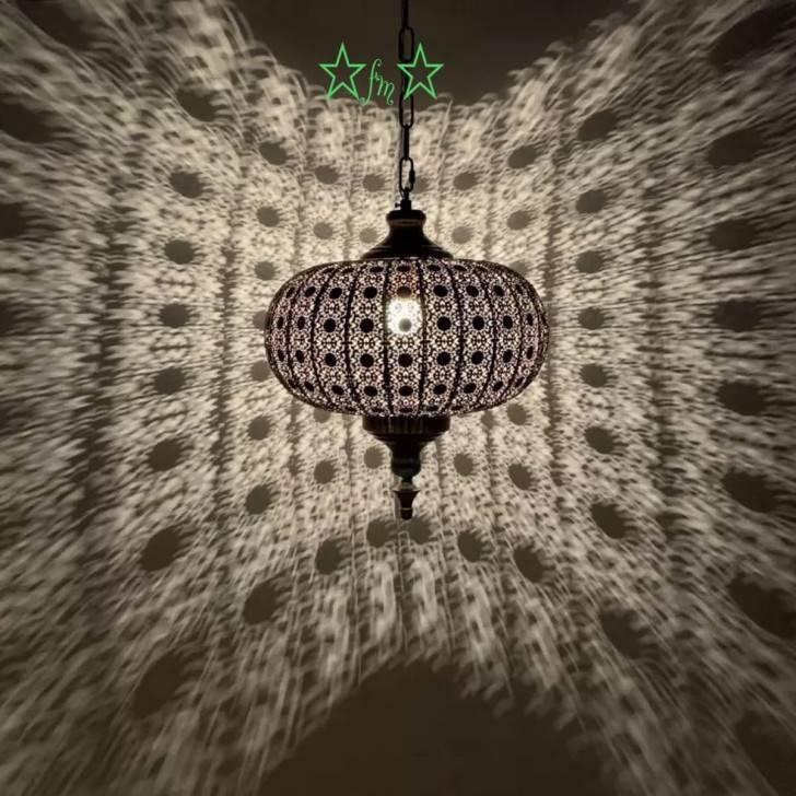 A05341 ボヘミア調 トルコ モロッコ風ペンダントライト 手作りモザイクステンドグラス アンティーク調 シャンデリア 天井照明