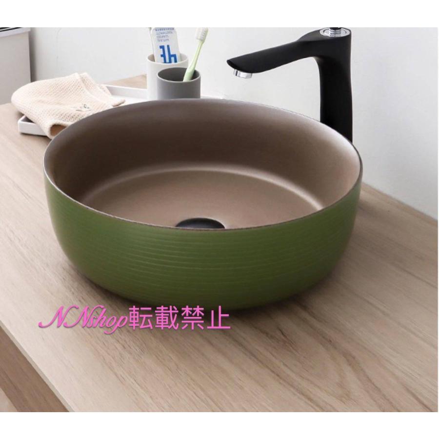 A16367 高級洗面台 洗面ボウルセット ．洗面ボール 陶器 手水鉢 手洗器 手洗い鉢 洗面器 蛇口 排水金具付き