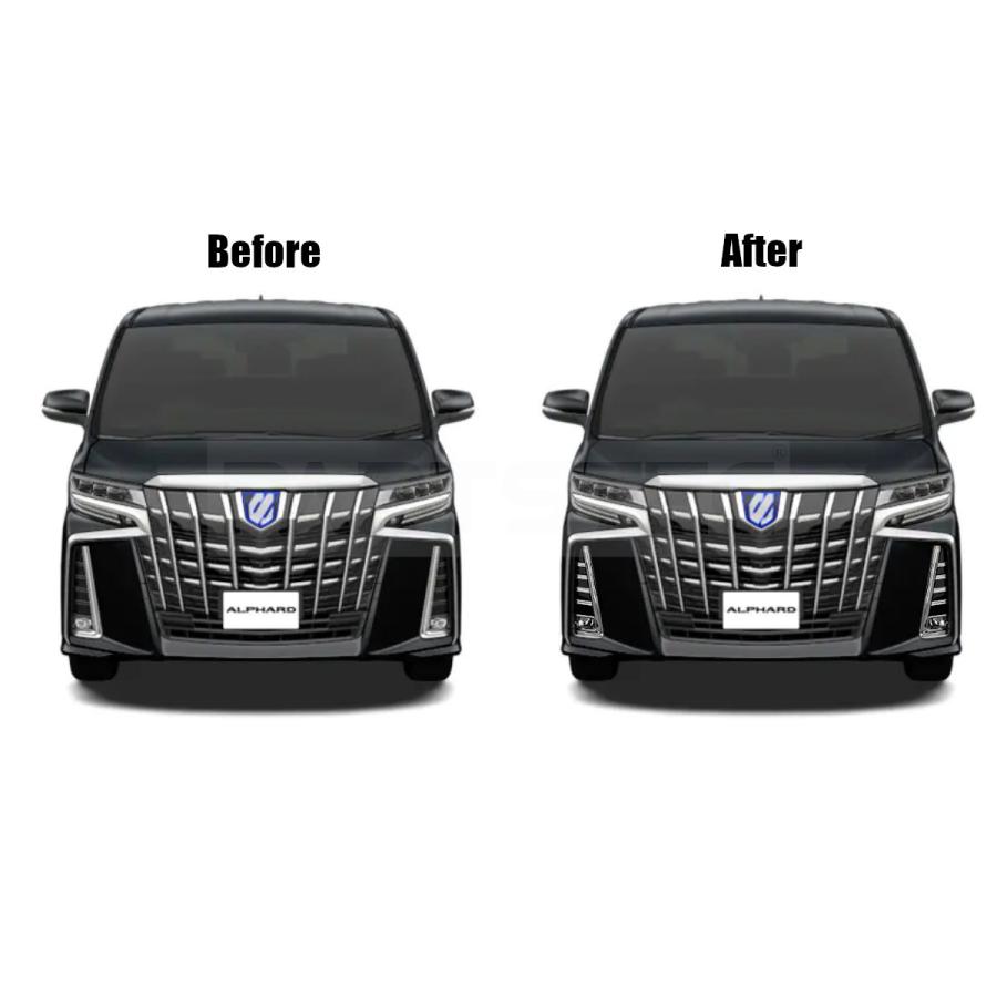 アルファード 30系 後期 エアロボディ車用 フォグ メッキ カバー ガーニッシュ 10点セット エアログレード フォグランプ 鏡面 貼り付け 28 424 28 424 Motor Power 通販 Yahoo ショッピング