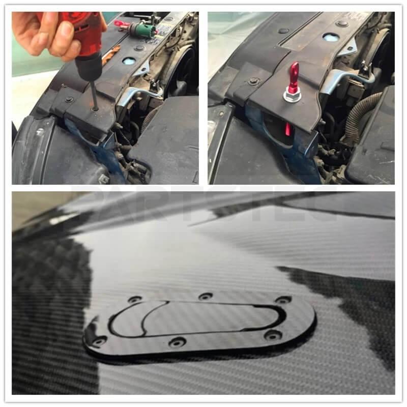 車検対応 ボンネットピン ブラック カーボン柄 2個セット フラットタイプ エアロキャッチ Gtレーシング 汎用 ボンピン 93 398 93 398 Motor Power 通販 Yahoo ショッピング