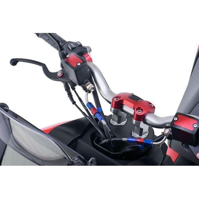 スウェッジラインプロ ADV150 フロントホースキット ホースエンド レッド＆ブルー ホースカラー クリア メーカー在庫あり SWAGE-LINE…_1
