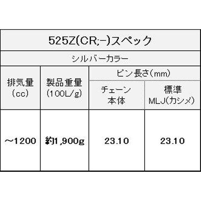 江沼チェーン 250〜1200cc QX2リングシール ThreeD 525Z/3D カラー シルバー リンク数 138L EKチェーン