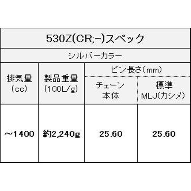 江沼チェーン 250〜1400cc QX2リングシール ThreeD 530Z/3D カラー シルバー リンク数 124L EKチェーン