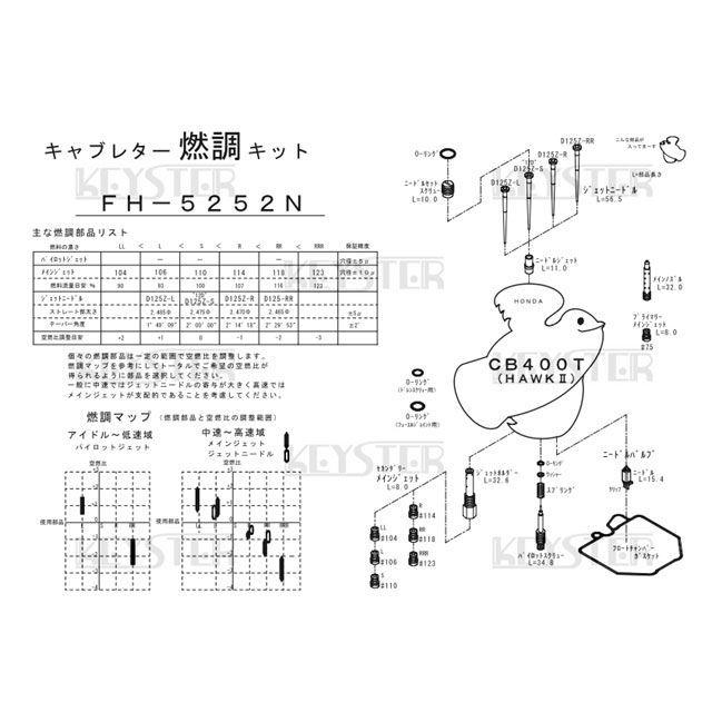 正規品／キースター ホーク2 CB400T HONDA HAWKII/CB400T用燃調キット KEYSTER バイク｜motoride｜02