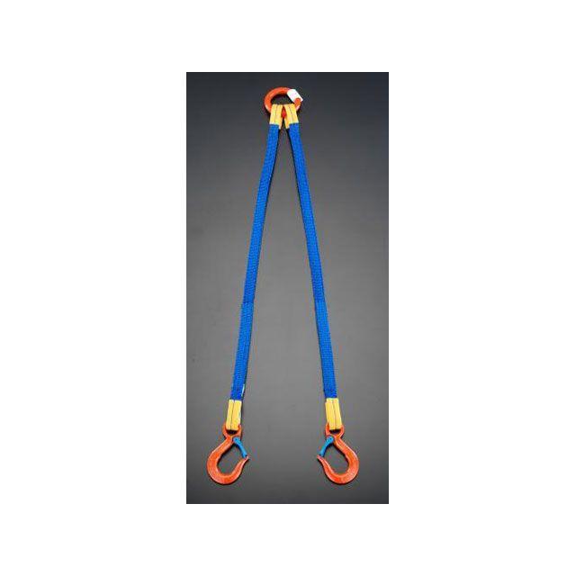 正規品／エスコ 1.0 tonx2.5m 金具付スリング（2本懸け） ESCO バイク 車 自動車 自転車