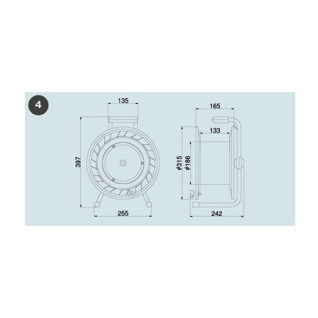 ハタヤ AP-301 コードリール 100V（ソフトンVCT・30M） HATAYA