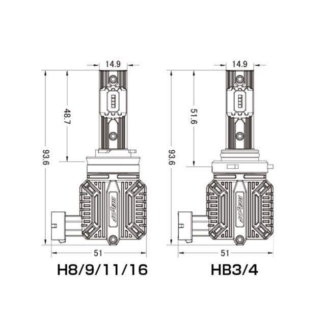 正規品／ベロフ DBA1906 LEDヘッド＆フォグランプバルブ プレシャス・レイ X HB3/HB4/H8/H9/H11/H16タイプ 6500K…｜motoride｜03