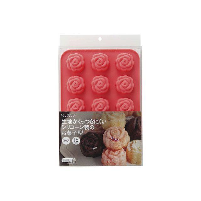 正規品／貝印 Kai House SELECT シリコーン製お菓子型 15個取り ローズ メーカー在庫あり kai 日用品｜motoride｜02