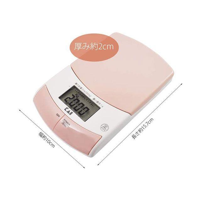 正規品／貝印 Kai House SELECT 薄型計量器 2kg ピンク メーカー在庫あり kai 日用品｜motoride｜05