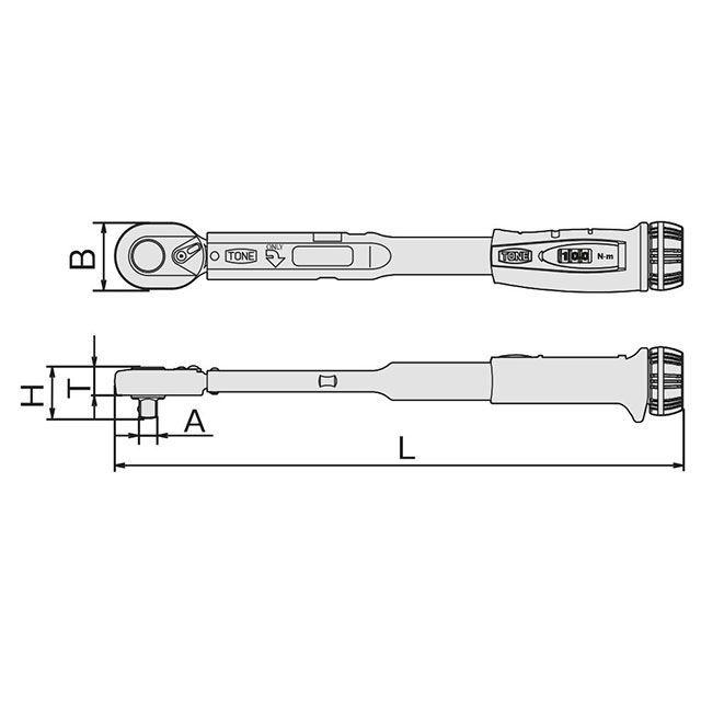 【メーカー直送】トネ プレセット形トルクレンチ（ダイレクトセットタイプ）T3MN50-QL TONE バイク 車 自動車 自転車｜motoride｜03