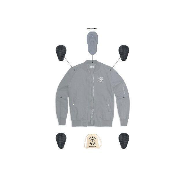 ブランド登録なし - PANDO MOTO Bomber Cor 02（黒いこと） 大きさ S PANDO MOTO