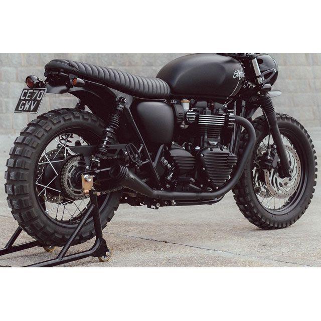 モートーン BONNEVILLE T100 BONNEVILLE T120 スリップオンマフラー SATURN V ステンレス/アルミ（ブラック） …_3
