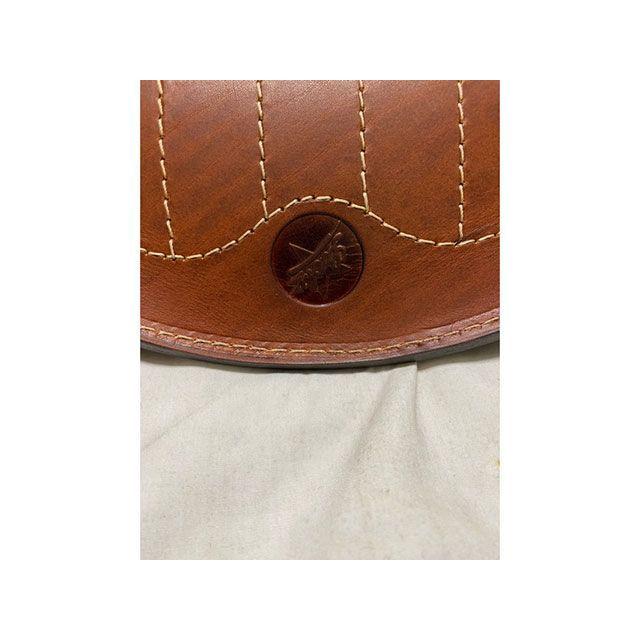 部品屋K\u0026W Lucky Custom Leather製 サドルシート（ブラウン×ブラック） K\u0026Wの画像