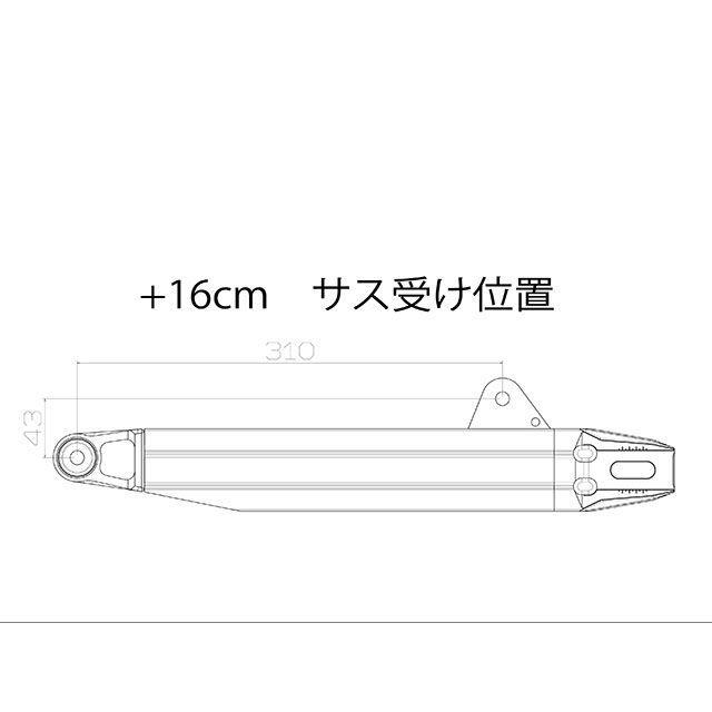 Gクラフト ゴリラ モンキー モンキー スイングアーム ワイドド幅 トリプルスクエアミドル ツイン＋16cm Gcraft