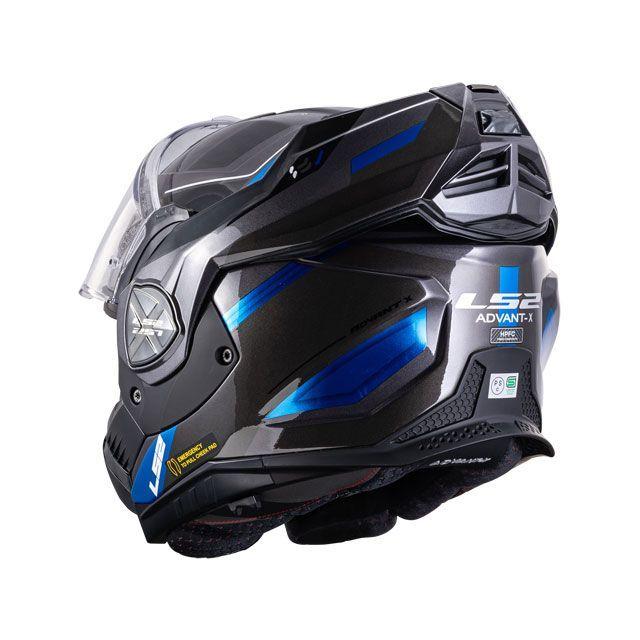 LS2 ジャパンフィットモデル ADVANT-X Fシステムヘルメット 青/黒 LS2 HELMETS エルエスツーヘルメット ADVANT-X F（ブラック チタニウム