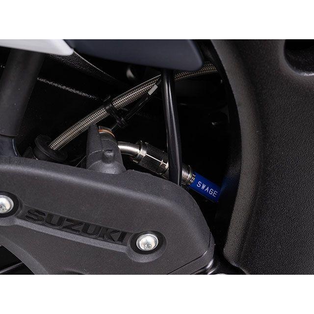 スウェッジラインプロ Hayabusa リアホースキット（ステンレスブラック） ホースカラー ブラック メーカー在庫あり SWAGE-LINE PROの画像