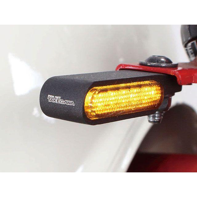 SP武川 汎用（DC12V） オーバルミニLEDウインカー4個セット（スモーク） SP TAKEGAWAの画像