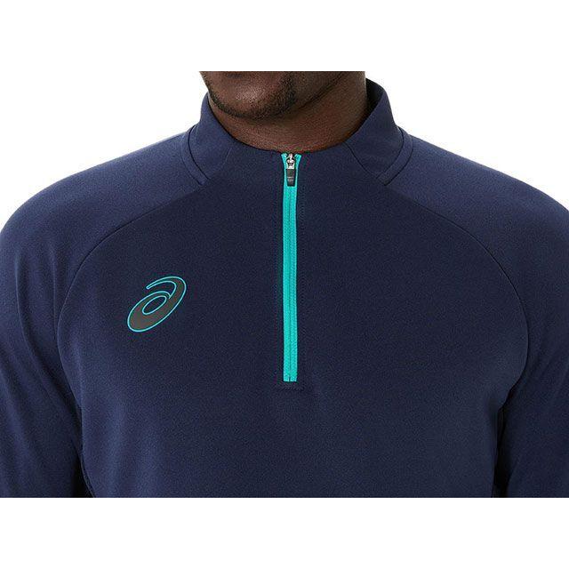 アシックス 2101A301 HALFZIP KNIT TOP（ミッドナイト） サイズ XL メーカー在庫あり ASICSの画像