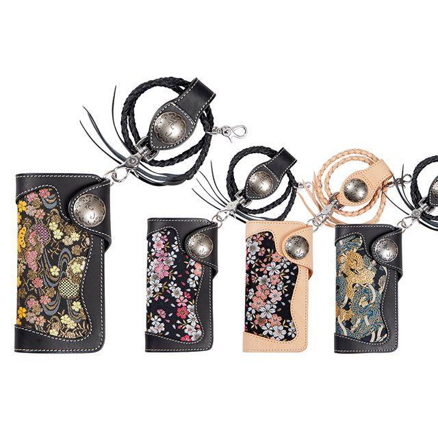 DEGNER（デグナー） W-9AK 花山レザーウォレット（京桜/タン