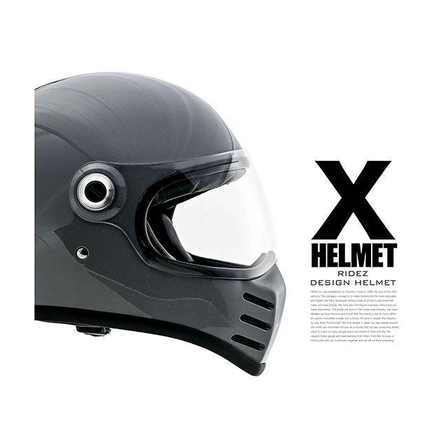 RIDEZ ライズ X HELMET バイク用フルフェイスヘルメット（グロスグレー
