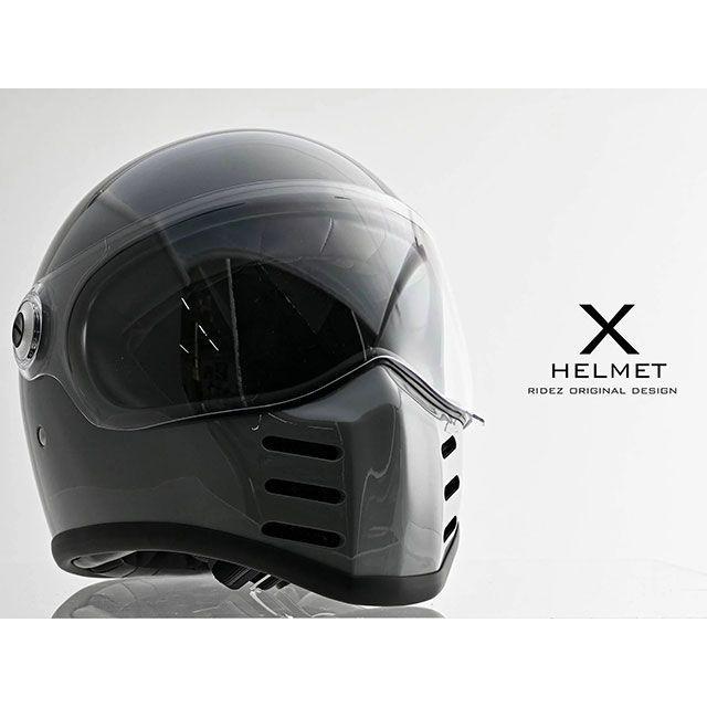 RIDEZ ライズ X HELMET バイク用フルフェイスヘルメット（グロスグレー