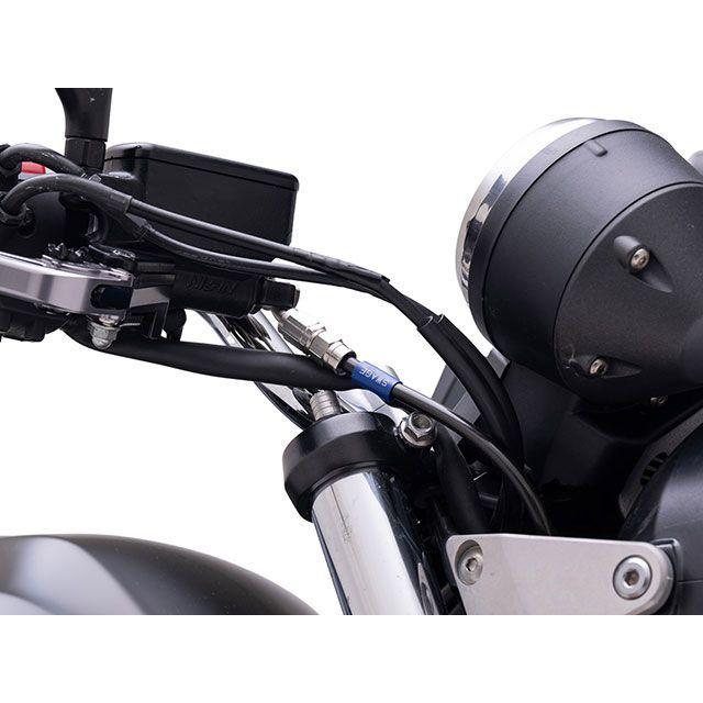 スウェッジラインプロ CB400SF Revo フロントホースキット バイピース（レッド＆ブルー） ホースカラー ブラック SWAGE-LINE P…の画像