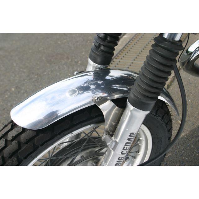 SR400 ビッグシーダー　ショートフロントフェンダー BIGCEDAR（ビッグシーダー） SR400/500 アルミフロントフェンダー 仕様