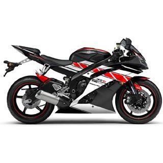 【メーカー直送】エムディーエフ YZF-R6 YZF-R6（08-16） グラフィックキット ストロボモデル 車体色：ブラック/ホワイト用レッドタイ…の画像