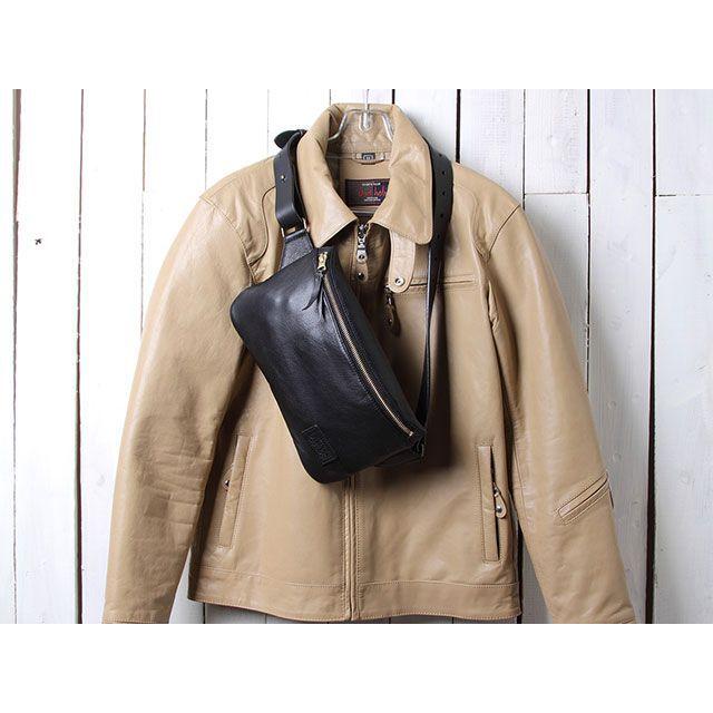 DEGNER（デグナー） W-86 レザーボディバッグ カラー ブラック