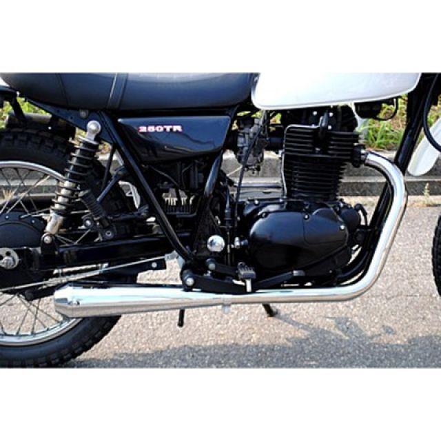 部品屋K&W 250TR KAWASAKI フルエキゾーストマフラー 部品屋K&W 250TR メガホンマフラー K&W : モトメガネ2号店 - 通販