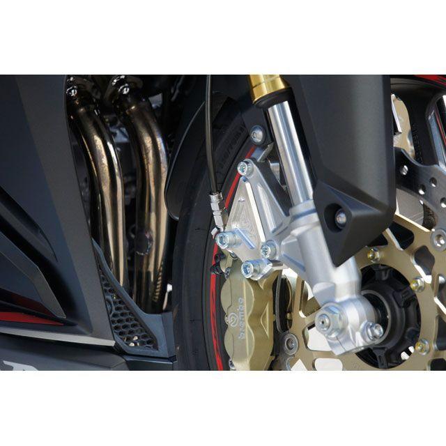 オーバーレーシング CBR250RR Fキャリパーサポート ブレンボ4P用（シルバー） OVER RACINGの画像
