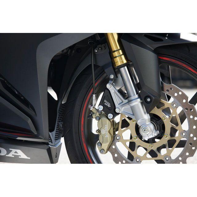 オーバーレーシング CBR250RR Fキャリパーサポート ブレンボ4P用（ブラック） OVER RACINGの画像