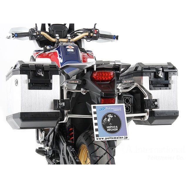 （正規品）ヘプコ＆ベッカー CRF1000Lアフリカツイン サイドケースホルダー＋サイドケース Xplorer（Cutout）セット（シルバー） H…
