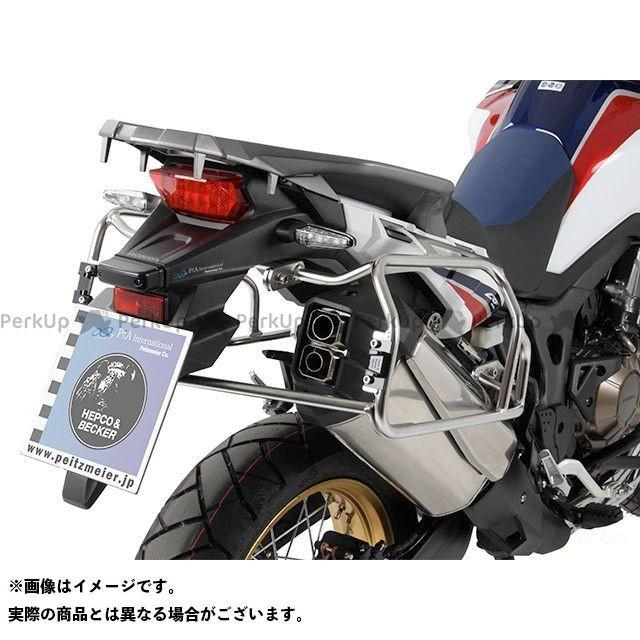 （正規品）ヘプコ＆ベッカー CRF1000Lアフリカツイン サイドケースホルダー＋サイドケース Xplorer（Cutout）セット（シルバー） H… 外装パーツ
