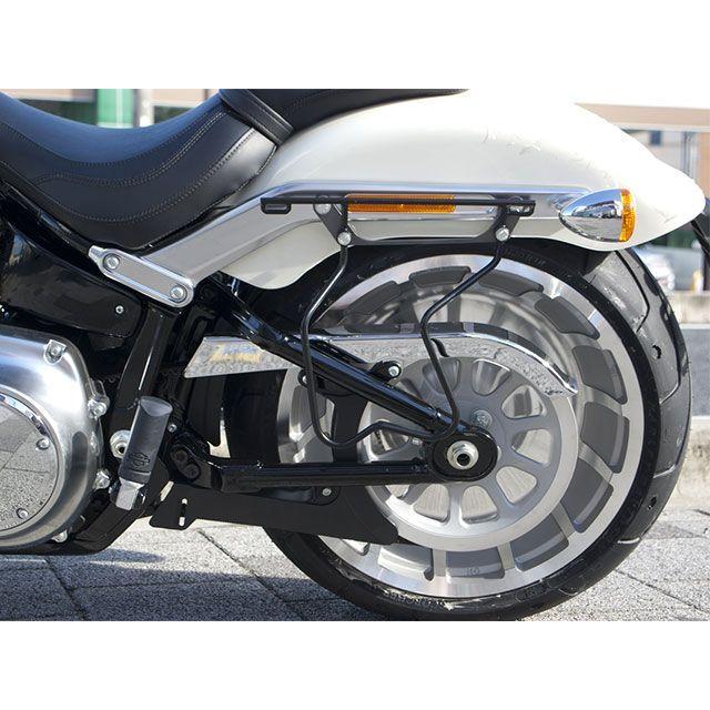 テラダモータース Softail Fat Bob 2018- Softail Fat Bob サドルバッグサポート（黒） TERADAMOTORSの画像