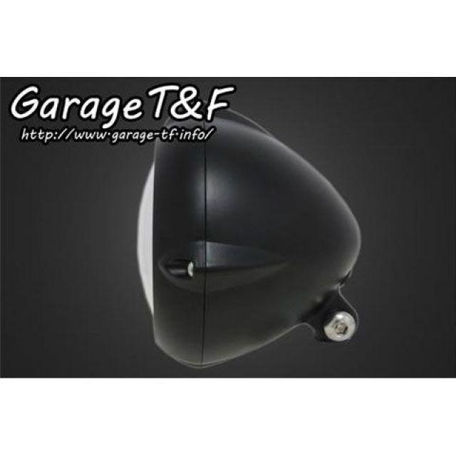 ガレージT&F 5.75インチビンテージヘッドライト（ブラック） プロジェクターLED仕様＆ライトステー（タイプE） キット T&F バイク