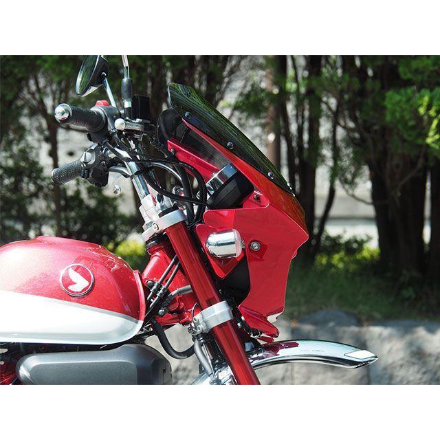 ワールドウォーク モンキー125 モンキー125用ビキニカウル パールネビュラレッド タイプRスクリーン仕様 クリア WW_5