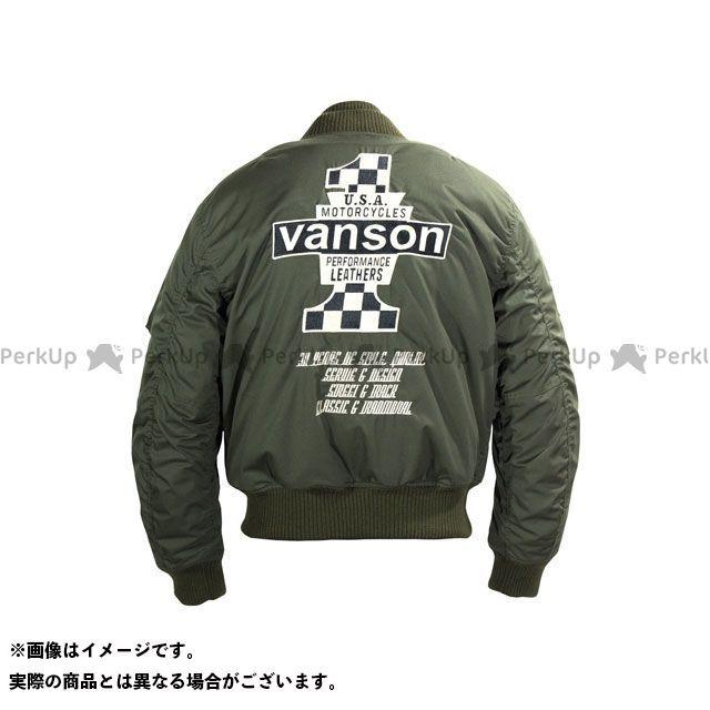 ワンピース専門店 正規品／バンソン 2019-2020秋冬モデル VS19107W NYLON JACKET（カーキ） サイズ：M VANSON バイク