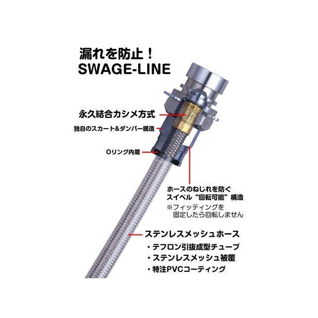 正規品／スウェッジライン ホースキット PD/E/F4.6.8 デリカ スペースギア ホースカラー：ブラック SWAGE-LINE 車 自動車｜motoride｜03