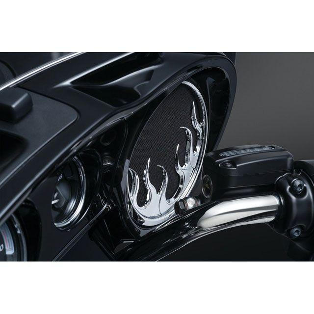 クリアキン TOURING FLAME スピーカー グリル クローム TOURING 14-19 kuryakyn_1