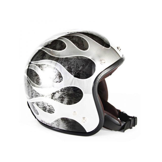 72JAM JET HELMET 72ジャムジェット FLAMES T-2 カラー ブラック 72JAM