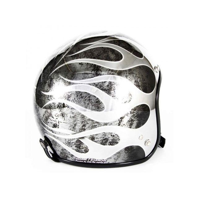 72JAM JET HELMET 72ジャムジェット FLAMES T-2 カラー ブラック 72JAM