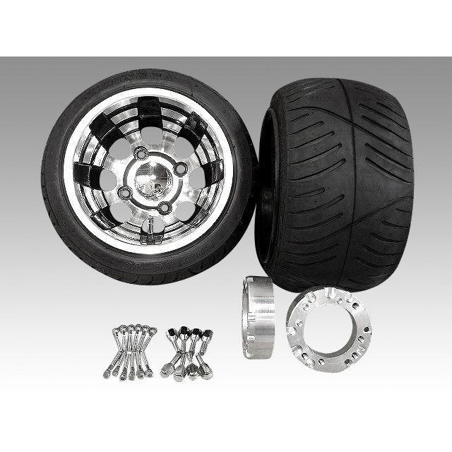 限定特価】 ホンダジャイロに中反アルミホイール扁平タイヤ