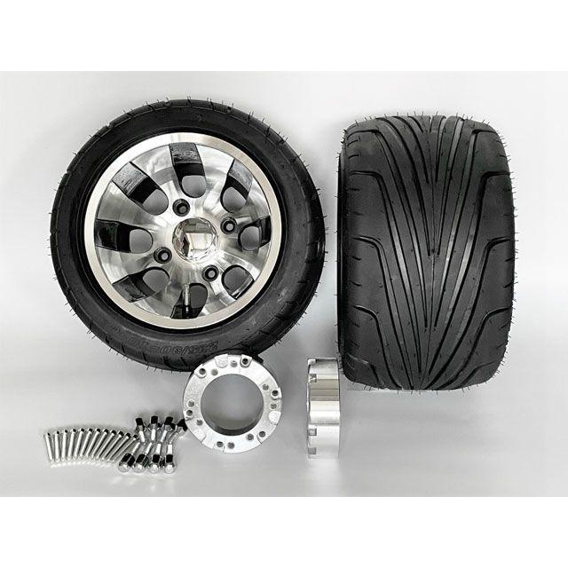 ホンダジャイロ ツートン アルミホイール扁平タイヤ＆スペーサー40ｍｍセット ホンダジャイロ ツートン アルミホイール扁平タイヤ＆スペーサー40mm