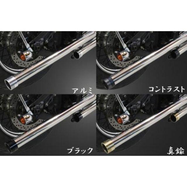 ガレージT\u0026F ドラッグスター1100 ドラッグスター1100クラシック ドラッグパイプマフラー タイプ2 カラー ステンレス タイプ エンド付き（…の画像